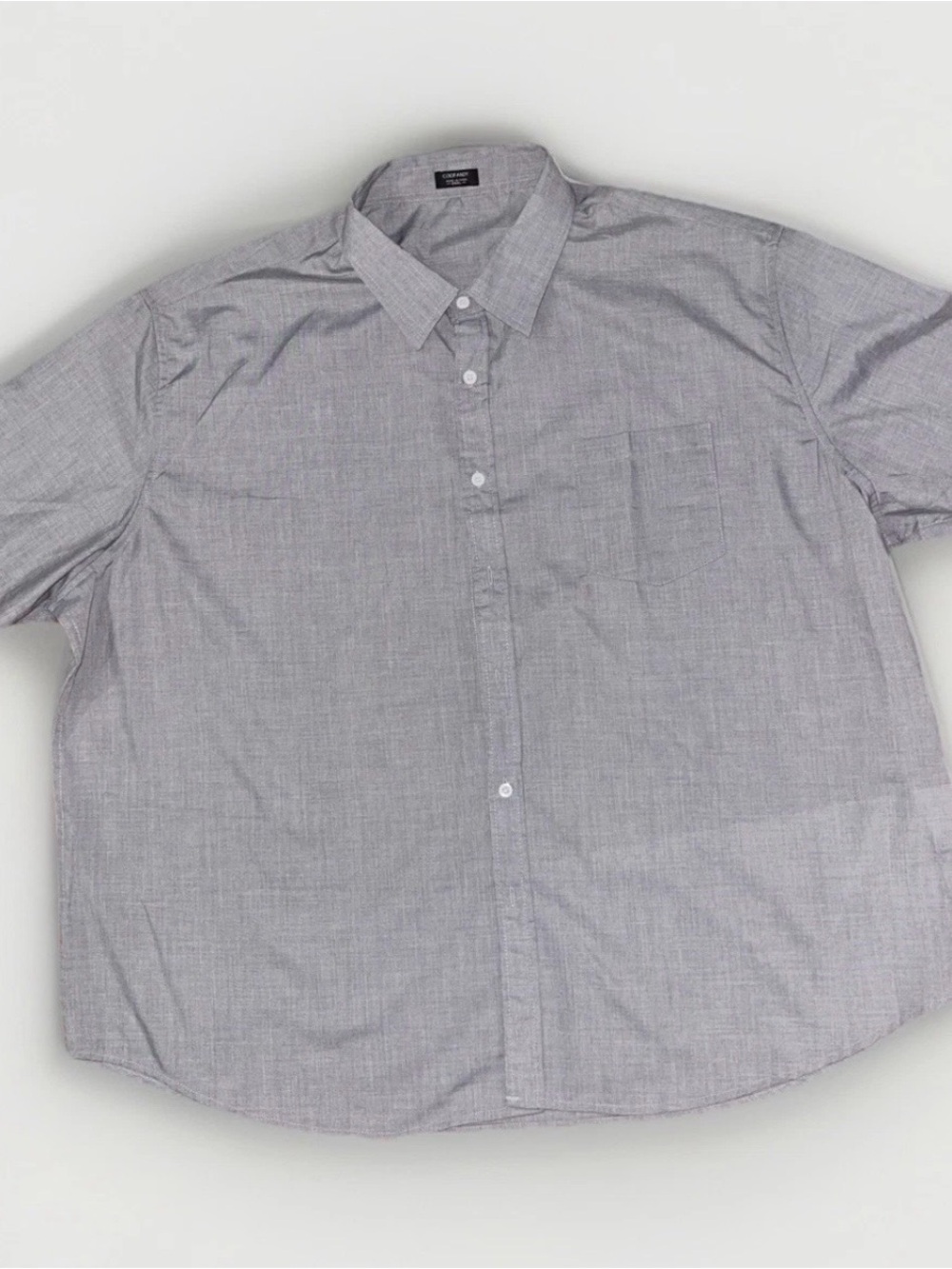 COOFANDY Men’s Gray Short Sleeve Button Down Shirt 3XL